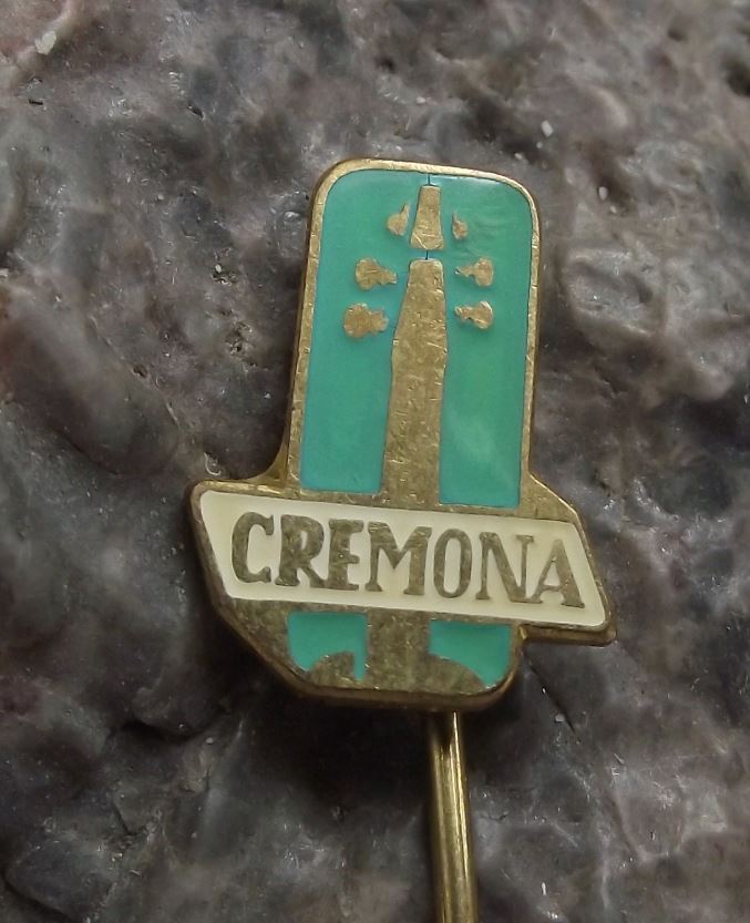 Antique Cremona Violins Musical Instruments Violin Advertising Pin Badge - Badgecrazy