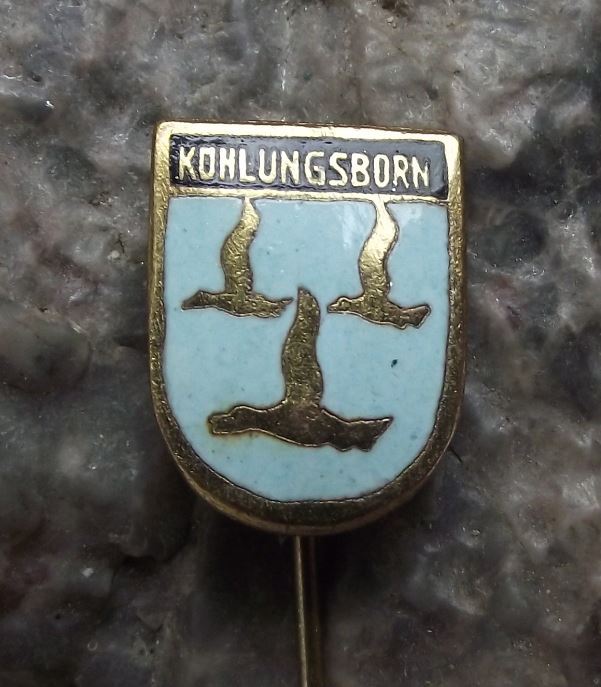 Kuhlungsborn Seebad Heraldic Seagull Coat of Arms Crest German City Pin Badge - Badgecrazy