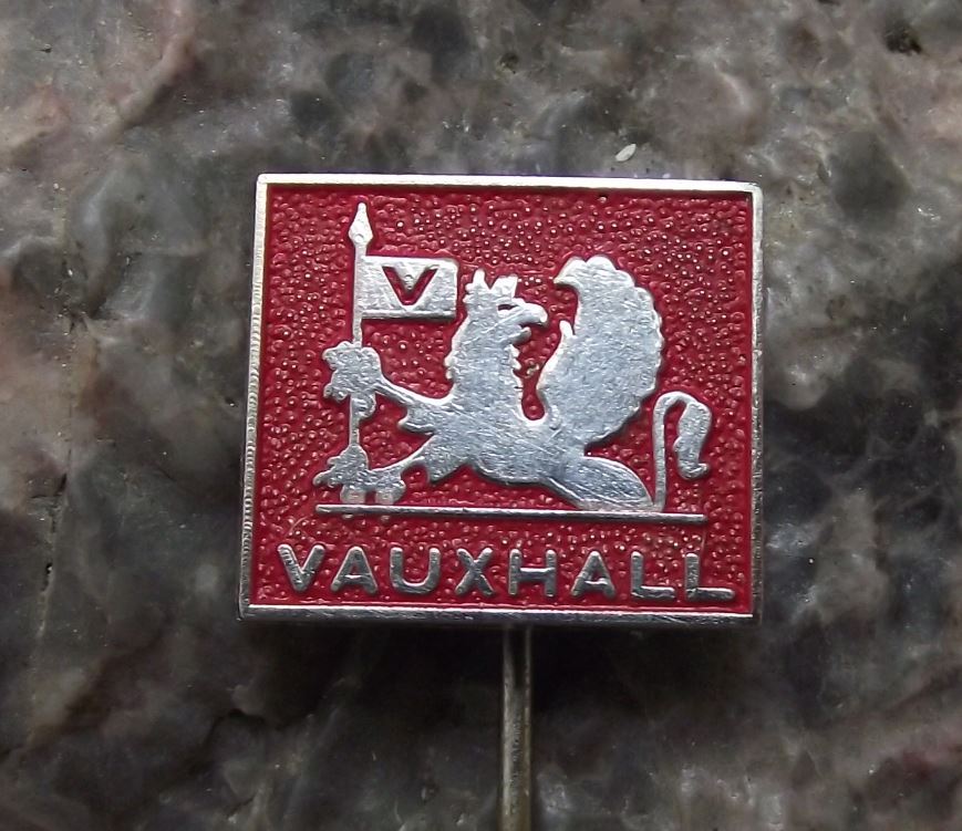 Antique Vauxhall Motors UK English Car Builder Griffin Flag Logo Pin Badge - Badgecrazy