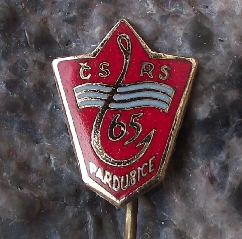 Antique Pardubice Fishing Angling Association CSRS 65th Anniversary Pin Badge - Badgecrazy