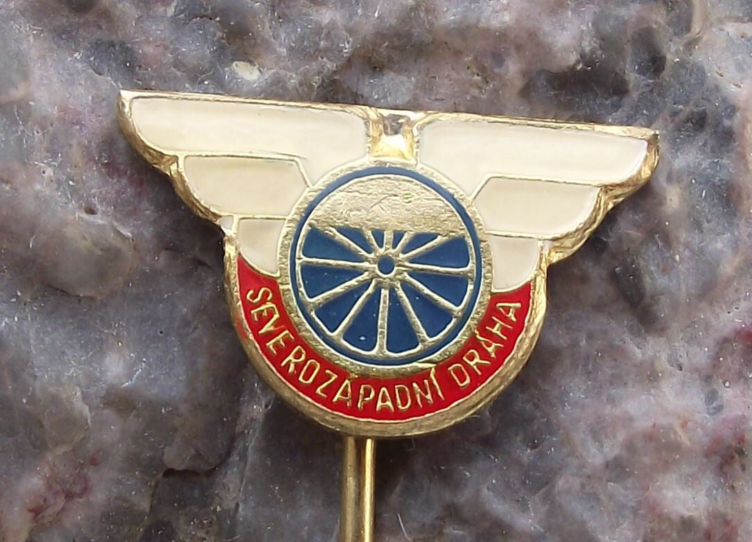 Vintage Czechoslovakia Railway CSD Train Network South West Region Pin Badge - Badgecrazy