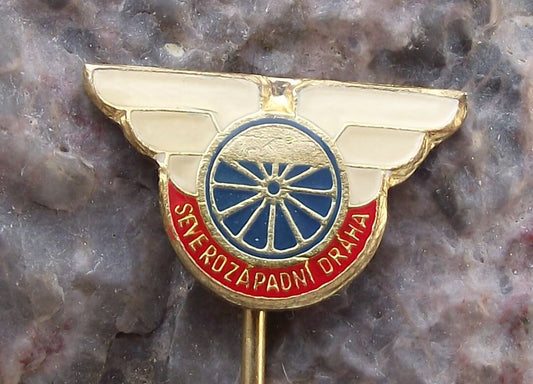 Vintage Czechoslovakia Railway CSD Train Network South West Region Pin Badge - Badgecrazy