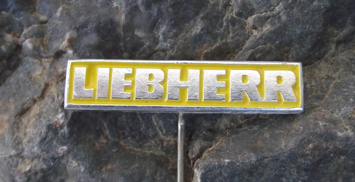 Vintage Liebherr Swiss Switzerland Machine Tool Heavy Equipment Pin Badge - Badgecrazy