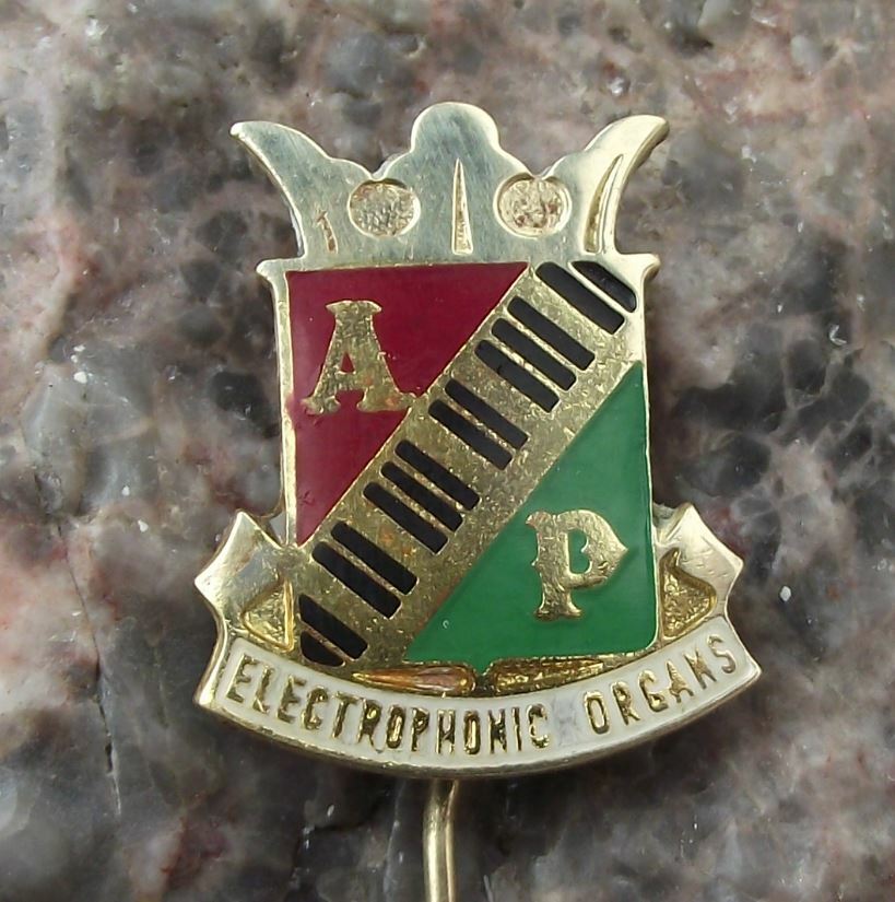 Vintage Electrophonic Organs Petrof Pianos Czech Piano Makers Company Pin Badge - Badgecrazy