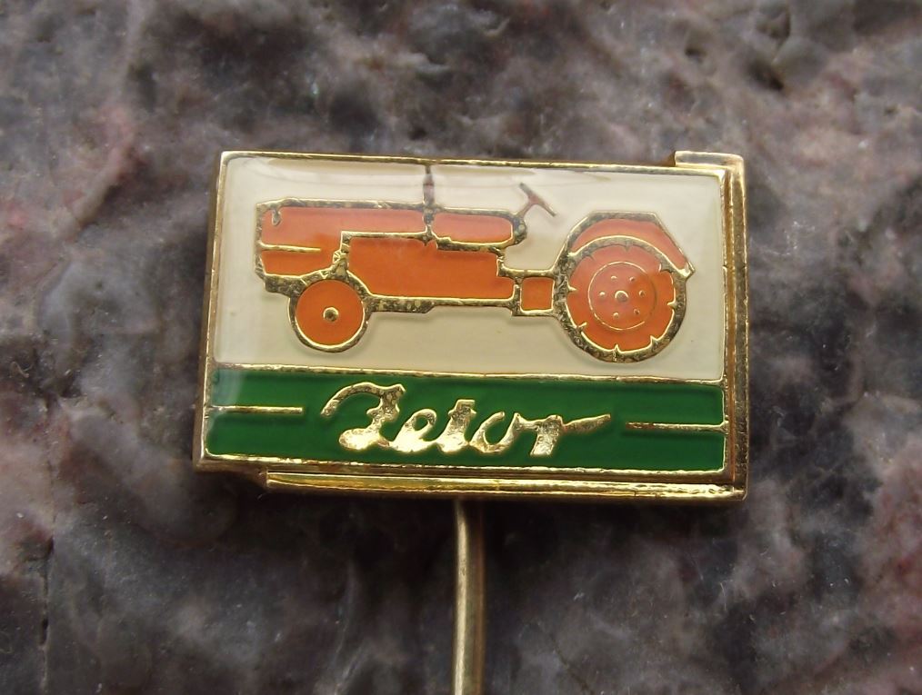 Antique Zetor Tractors Czech Agricultural Farming Machines Farm Orange Pin Badge - Badgecrazy