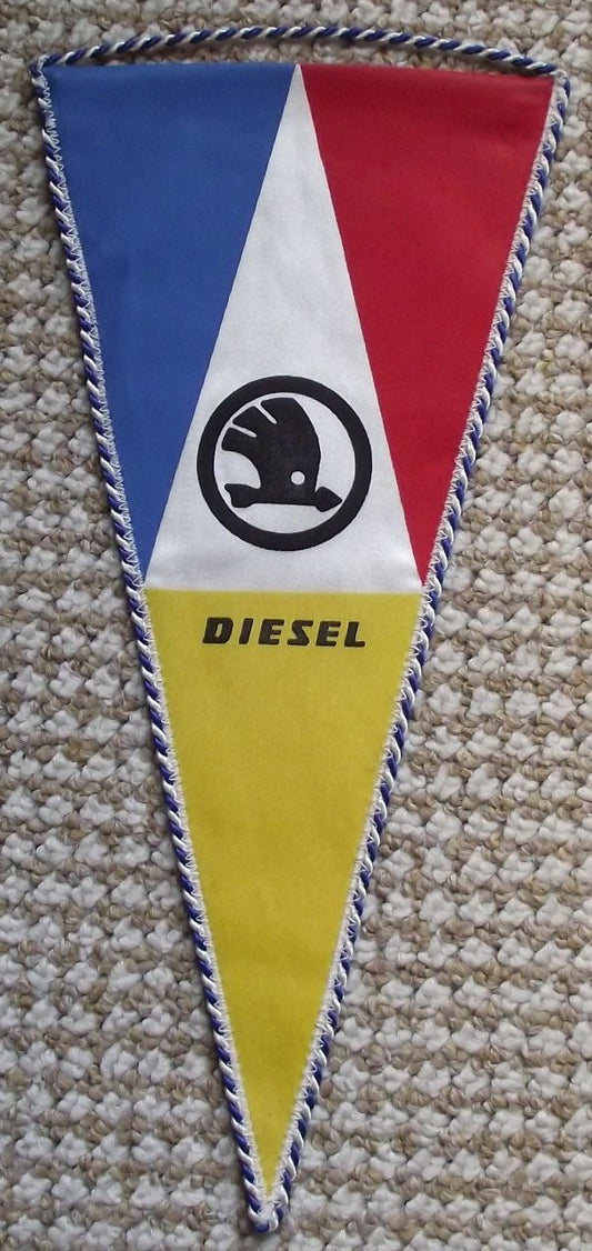 Skoda Cars Strojexport Diesel Machines & Engineering Division Czech Pennant Flag - Badgecrazy