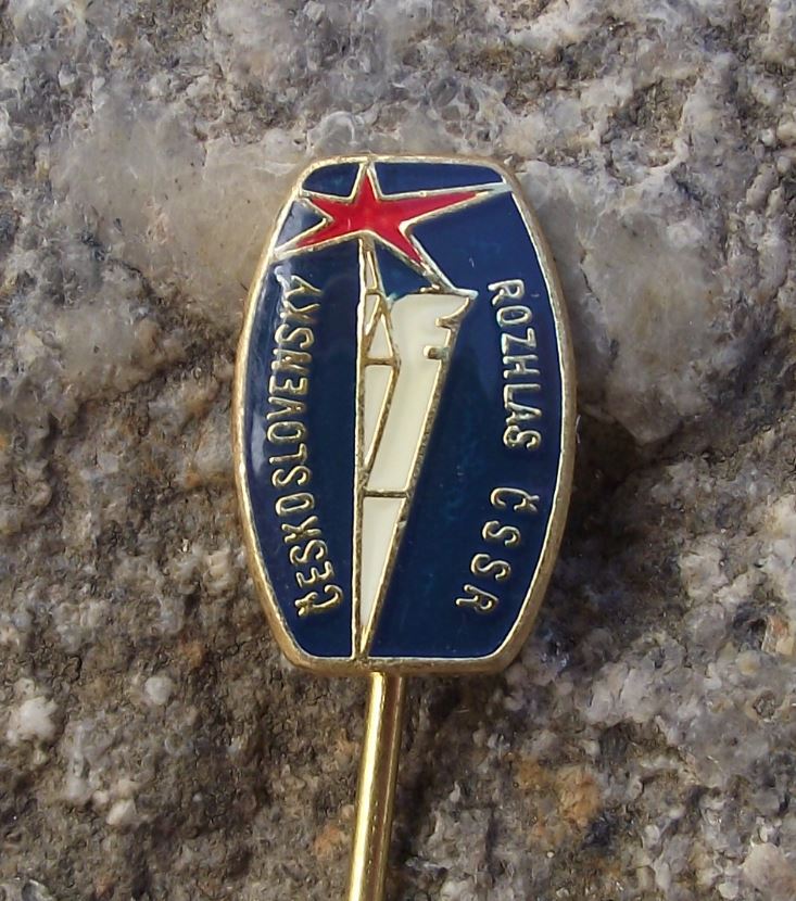 Vintage Czechoslovakia State Broadcasting Comany Radio Station Pin Badge - Badgecrazy