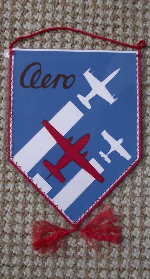 Rare Aero Czech Military Aviation L-39 Albatros Zlin Z-50 Aircraft Pennant Flag - Badgecrazy