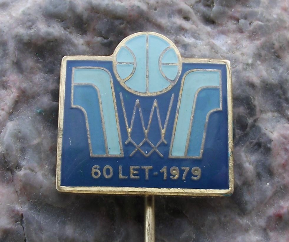 1979 Czechoslovakia Basketball Federation Association 60th Anniversary Pin Badge - Badgecrazy