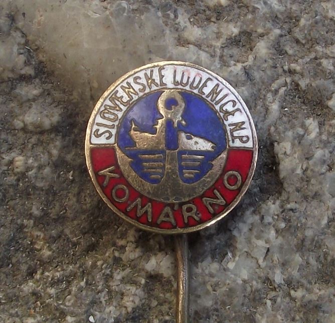 Antique Slovakia Boat Ship Harbour Harbor Port Authority Anchor Pin Badge - Badgecrazy