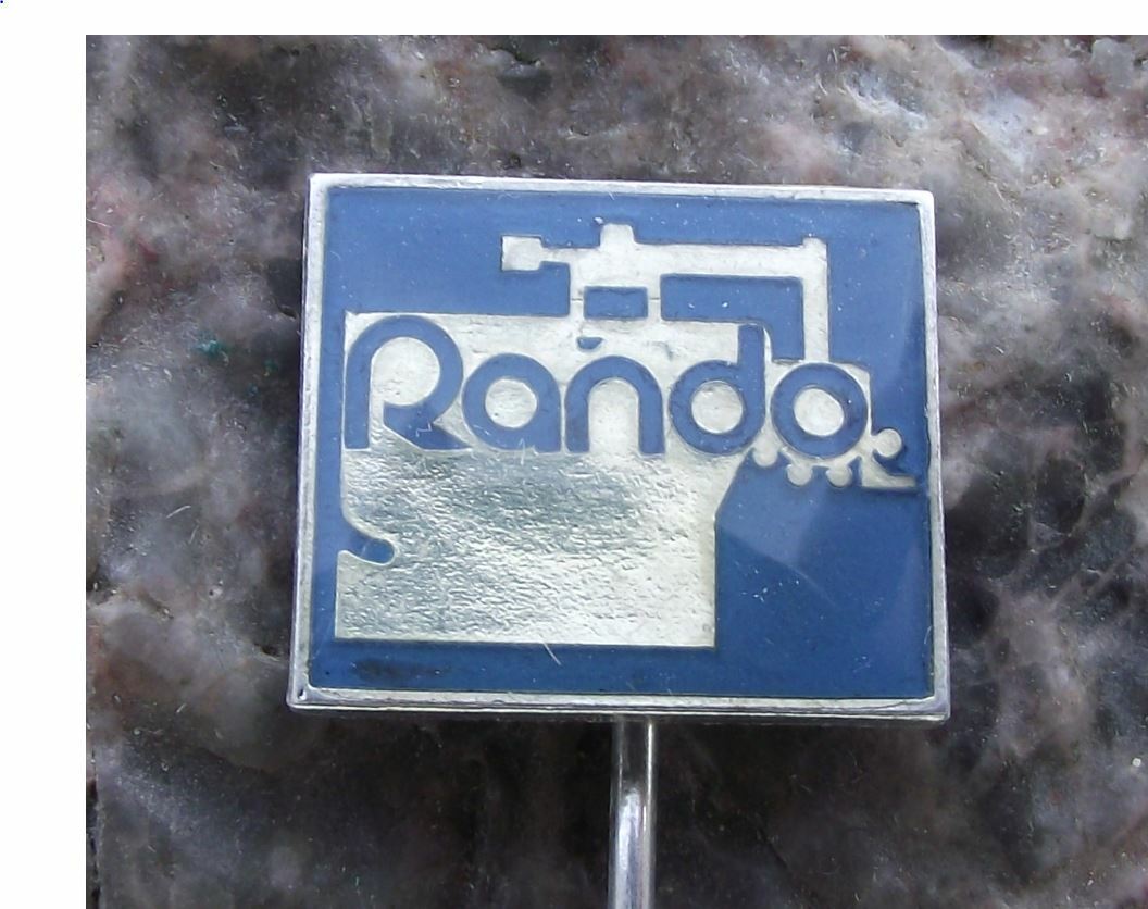 Antique Rando Air Laid Machines Engineering Firm Company Logo Pin Badge - Badgecrazy
