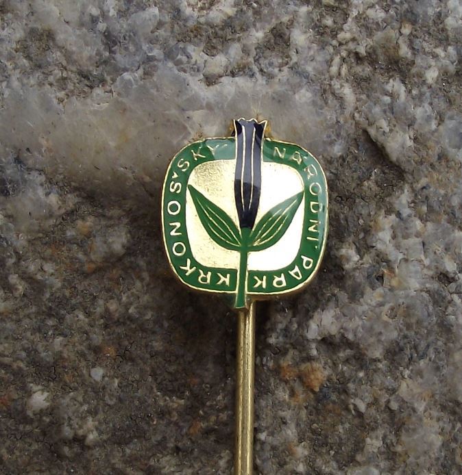 Krkonose National Park Campanula Blue Flower Czech Mountain Park Small Pin Badge - Badgecrazy