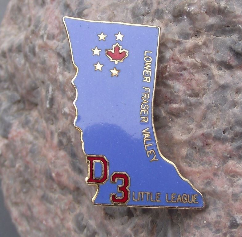 Lower Fraser Valley D3 Little League Baseball Canada British Columbia Pin Badge - Badgecrazy