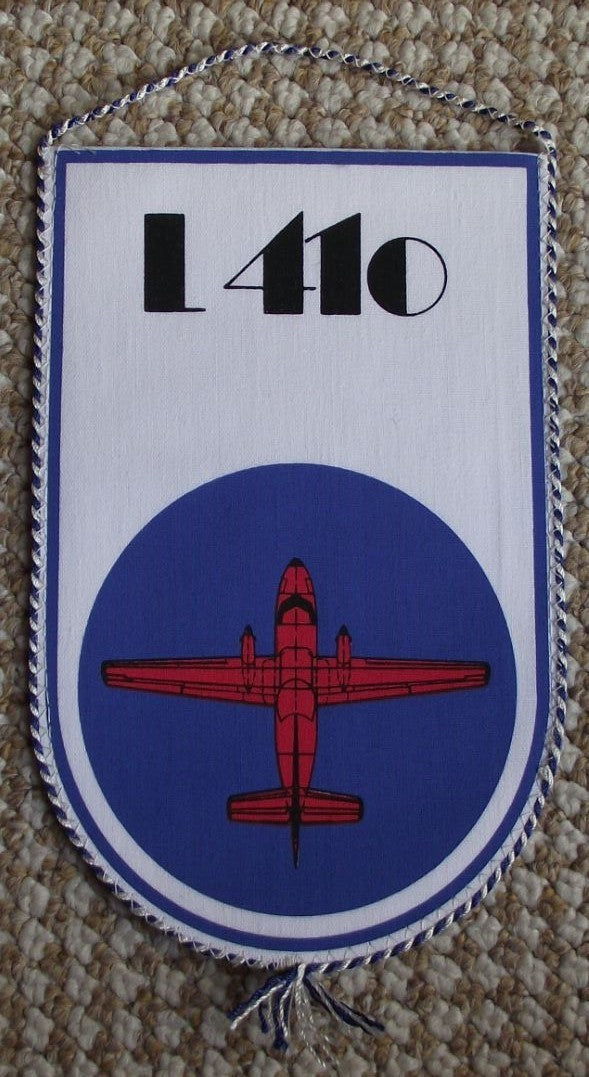 Rare Czech Aero Let-410 Civil Passenger Transport Aircraft Aviation Pennant Flag - Badgecrazy