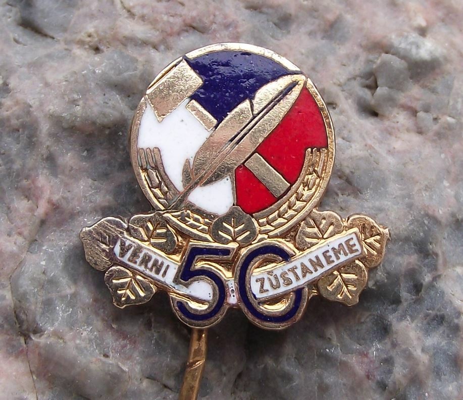 1947 Czechoslovakia National Socialist Party Czech Socialism Political Pin Badge