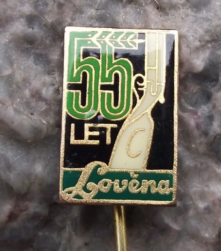 1975 Lovena Czech Double Barrelled Shotgun Gun Weapons Rifle Maker Pin Badge - Badgecrazy