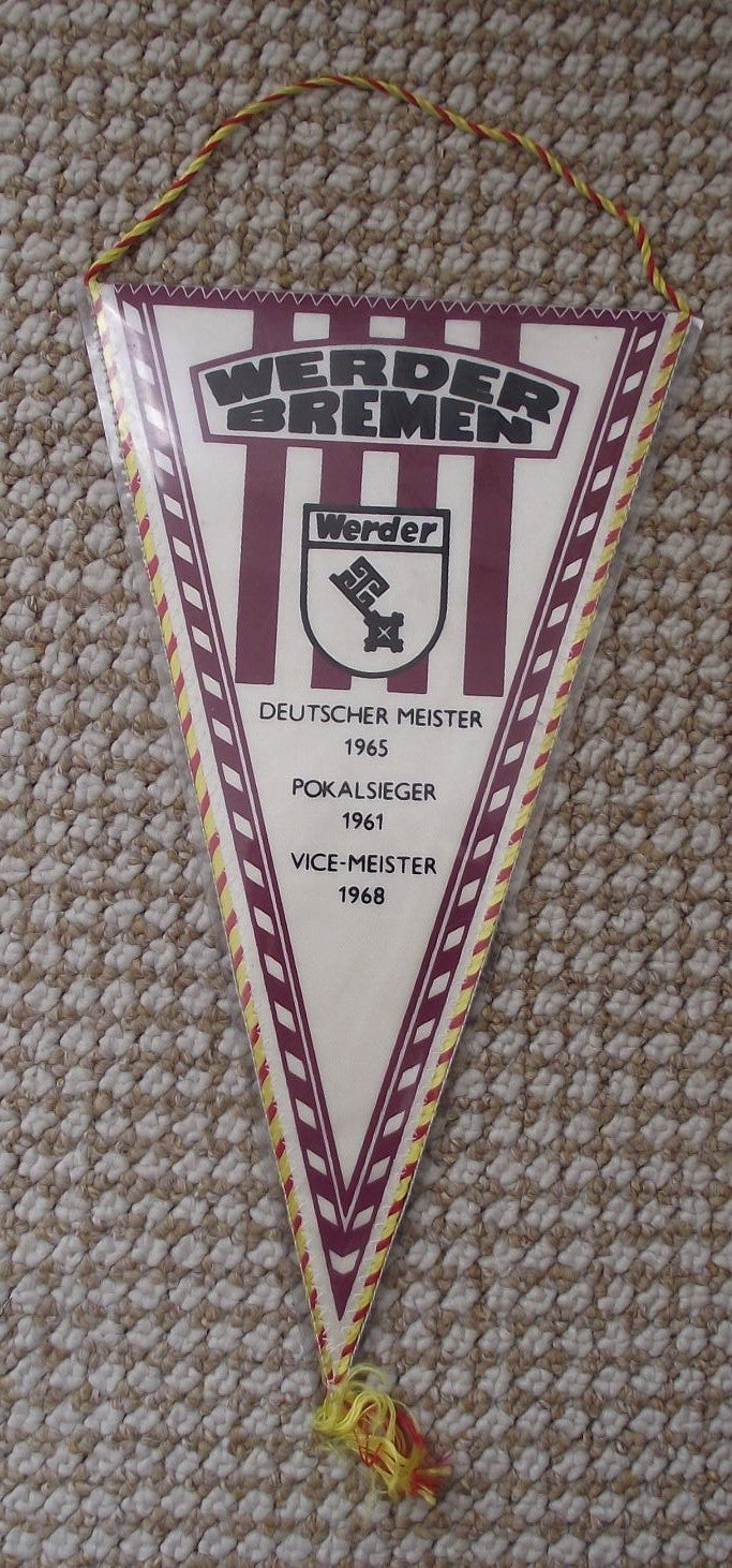 1968 Werder Bremen Football Club Deutscher Meister Supporter Soccer Pennant Flag - Badgecrazy