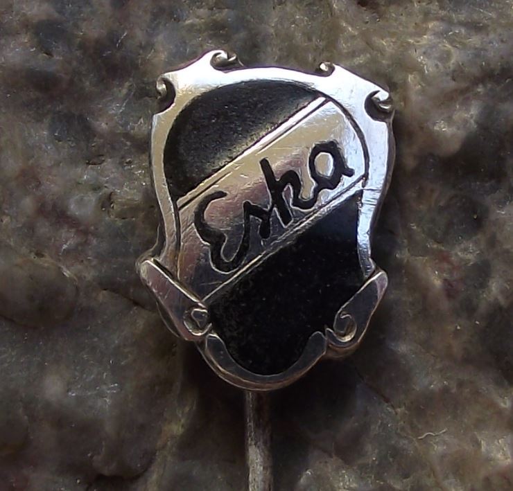 Antique ESKA Bicycle and Motorbike Works Shield Logo Crest Advertising Pin Badge - Badgecrazy