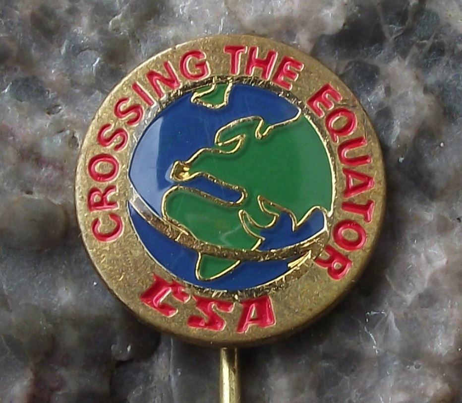 1960 CSA Czech Airlines Flight to Jakarta Crossing Equator Aircraft Pin Badge - Badgecrazy