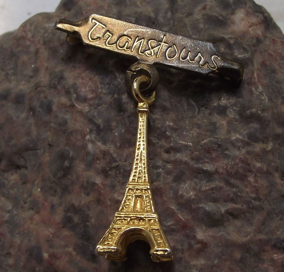 Eiffel Tower Famous Paris France Monument Souvenier Transtours Pin Badge - Badgecrazy