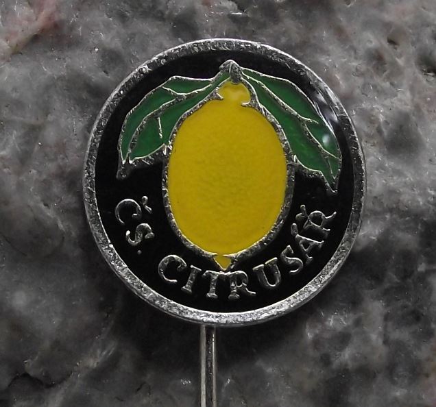 Czech Horticultural Society Citrus Fruit Lemon Tree Plant Grower Pin Badge - Badgecrazy