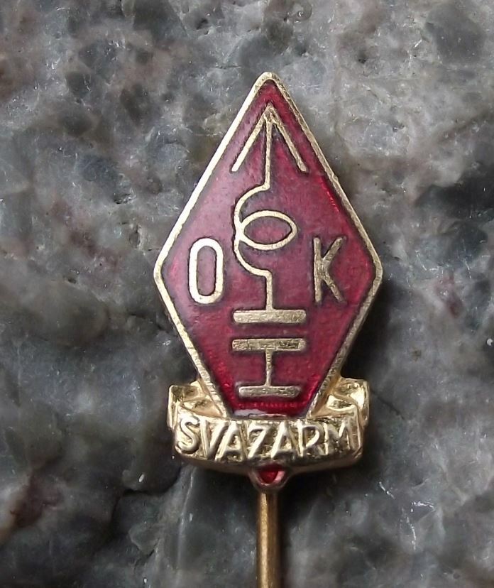 Vintage Svazarm International Symbol OK Army Reserve Radio Military Pin Badge - Badgecrazy