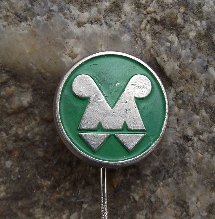 Weimar East Germany DDR GDR Engineering Company Advertising M Logo Pin Badge