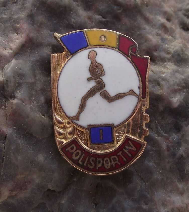 Antique All Round Sportsman Romania Pokisportiv Runner Athlete Grade 1 Pin Badge - Badgecrazy
