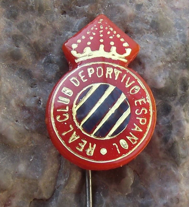 Antique 1950's Real Club Deportivo Coruna Espanyol Spain Football Club Pin Badge - Badgecrazy