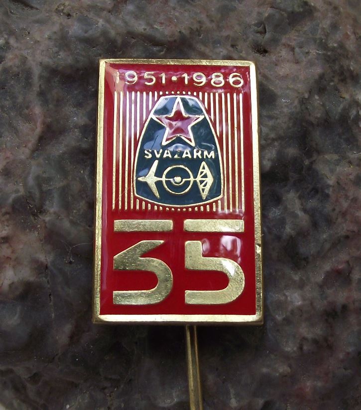 1986 Svazarm Czech Army Reserve 35th Anniversary Military Paramilitary Pin Badge - Badgecrazy