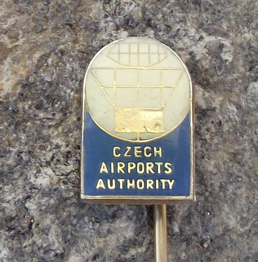 Vintage Czech Airports Authority CAA Air Traffic Control Tower Radar Pin Badge - Badgecrazy