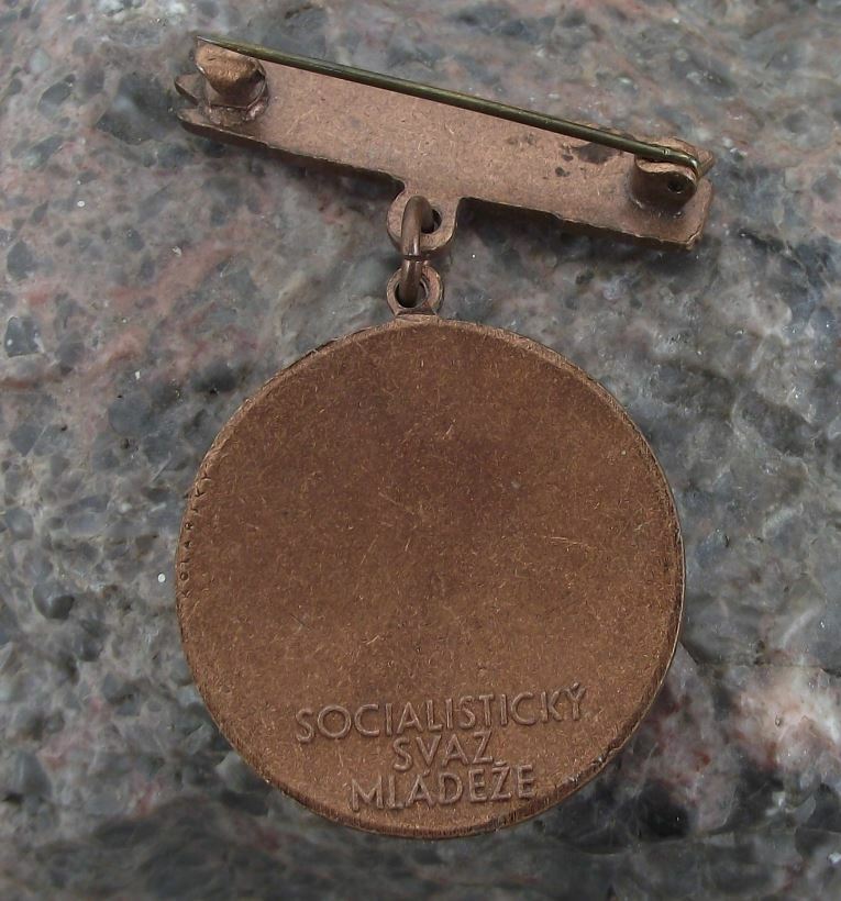 Rare Antique SZM SSM Czechoslovakia For Socialist Education Bronze Award Medal - Badgecrazy