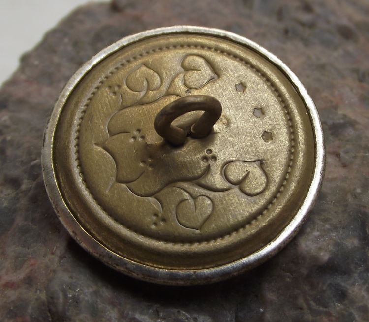 Czechoslovakia Army Military Silver Metal Crossed Sword Uniform Eye Button 2.7cm - Badgecrazy