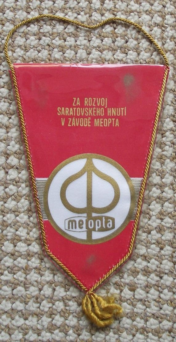 Meopta Camera Worker with Outstanding Quality Workmanship Award Pennant Flag - Badgecrazy