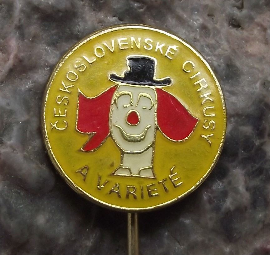 Czechoslovakia State Circus & Variety Performance Clown Face Pin Badge - Badgecrazy