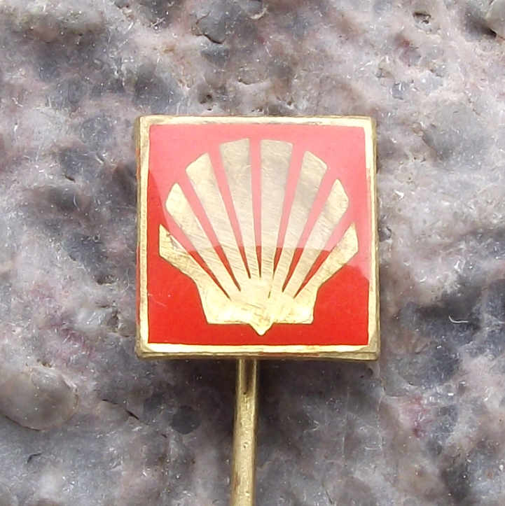 Vintage Shell Royal Dutch Oil Gas Petrol Company Logo Holland Pin Badge - Badgecrazy