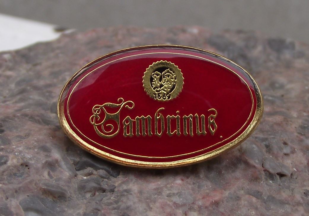 Gambrinus Czech Lager Beer Brewery Advertising Logo Tie Hat Pin Badge - Badgecrazy