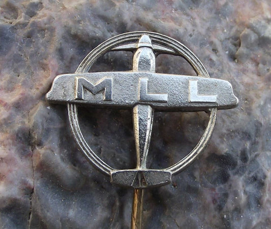 1930's MLL President Masaryk Czech Aviators Corp Aircraft Flying Club Pin Badge