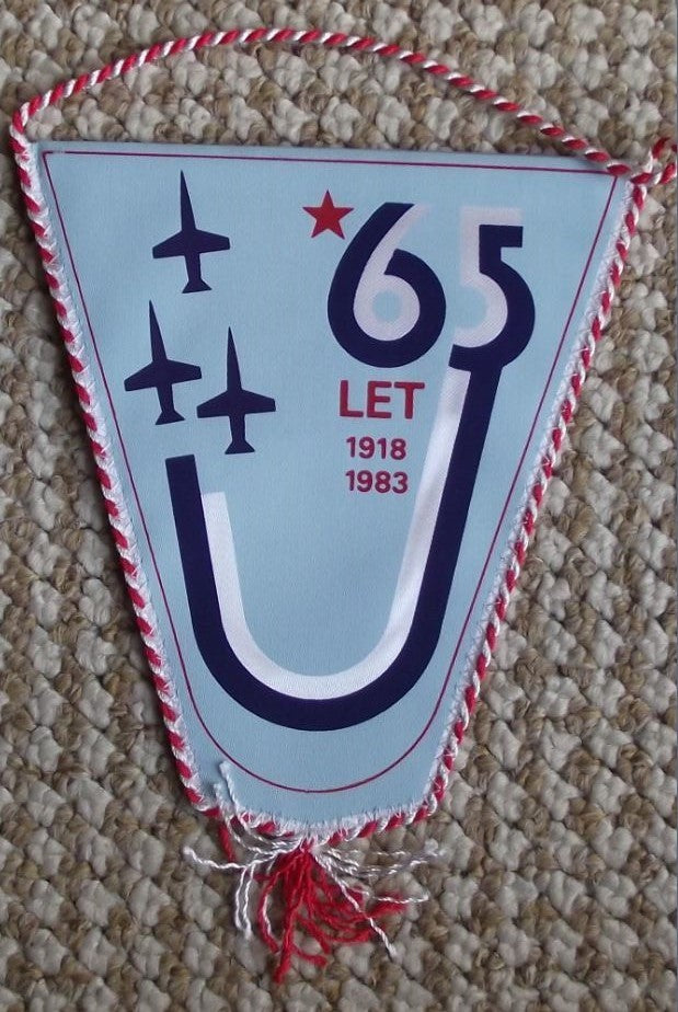 1983 Rudy Letov Czech Aviation Company 65th Anniversary Aircraft Pennant Flag - Badgecrazy