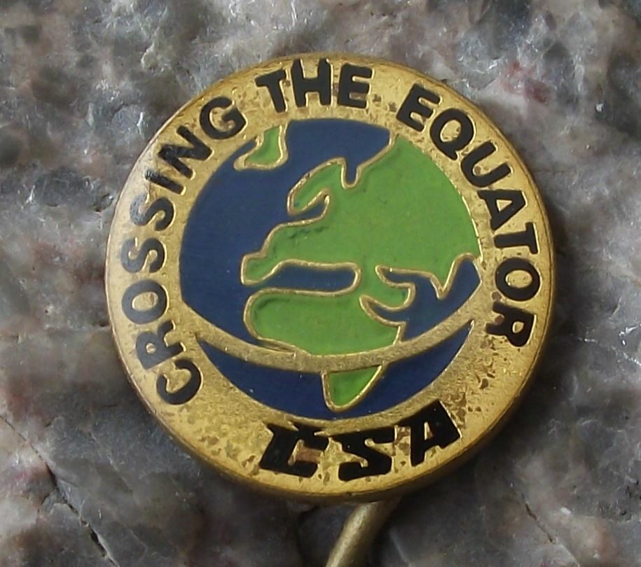 1960 CSA Czech Airlines Flight to Jakarta Crossing Equator Aircraft Pin Badge - Badgecrazy