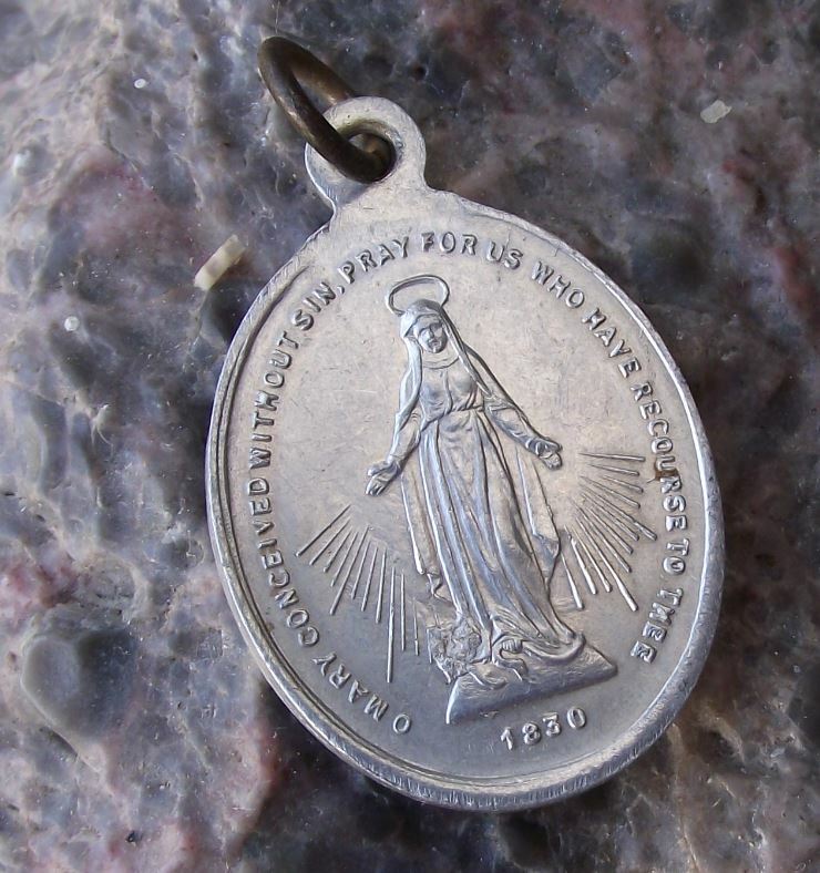 Oh Mary Conceived Without Sin Pray for Us Religious Necklace Bracelet Charm - Badgecrazy