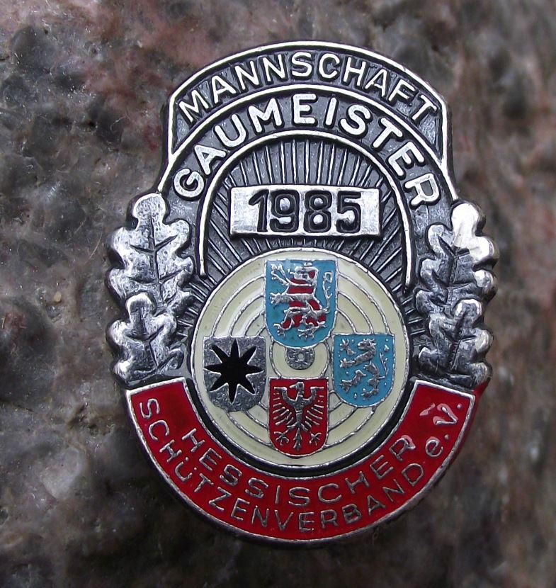 1985 Hessen Germany Gun Shooting Defence Association Winners Team Pin Badge - Badgecrazy