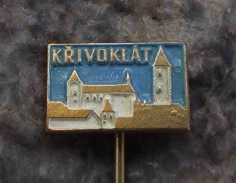 Antique Krivoklat Castle Bohemia Czechoslovakia Palace Czech Tourist Pin Badge - Badgecrazy