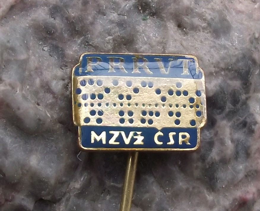 Vintage Electronics Vintage Computer Factory Czechoslovak Punch Card Pin Badge - Badgecrazy