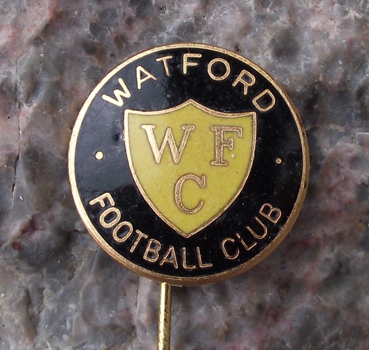 Vintage Watford Football Club WFC England Supporters Crest Motif Logo Pin Badge - Badgecrazy