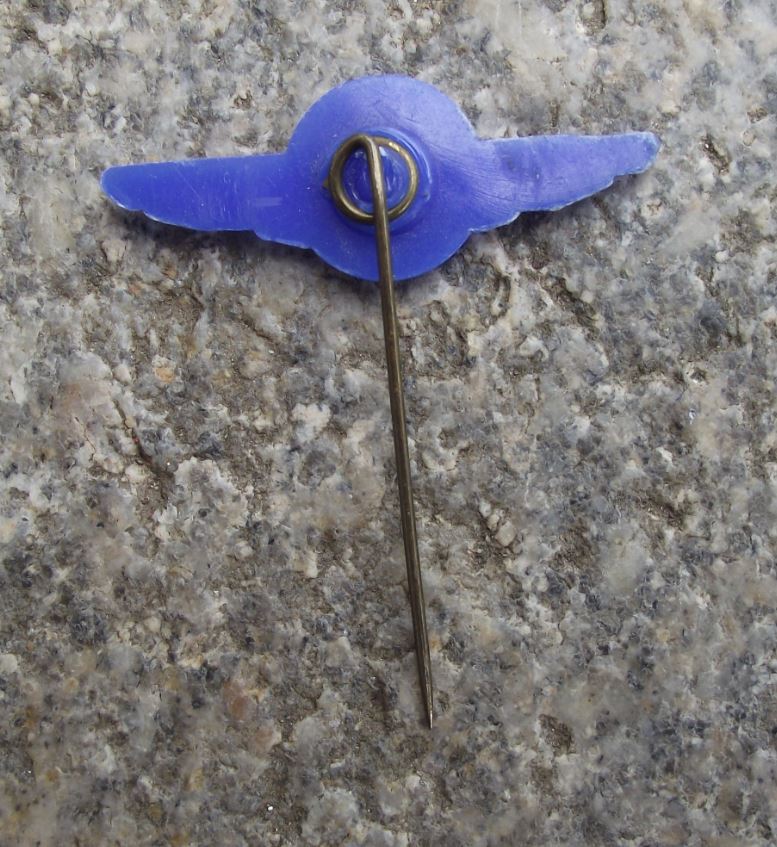 Vintage KLM Royal Dutch Airlines Holland Young Junior Pilot Wings Blue Pin Badge - Badgecrazy