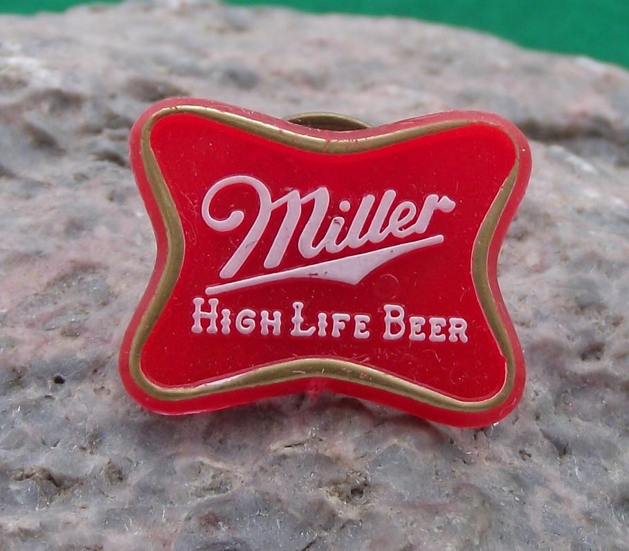 Vintage Miller High Life American Beer Logo Plastic Tie Hat Pin Badge - Badgecrazy
