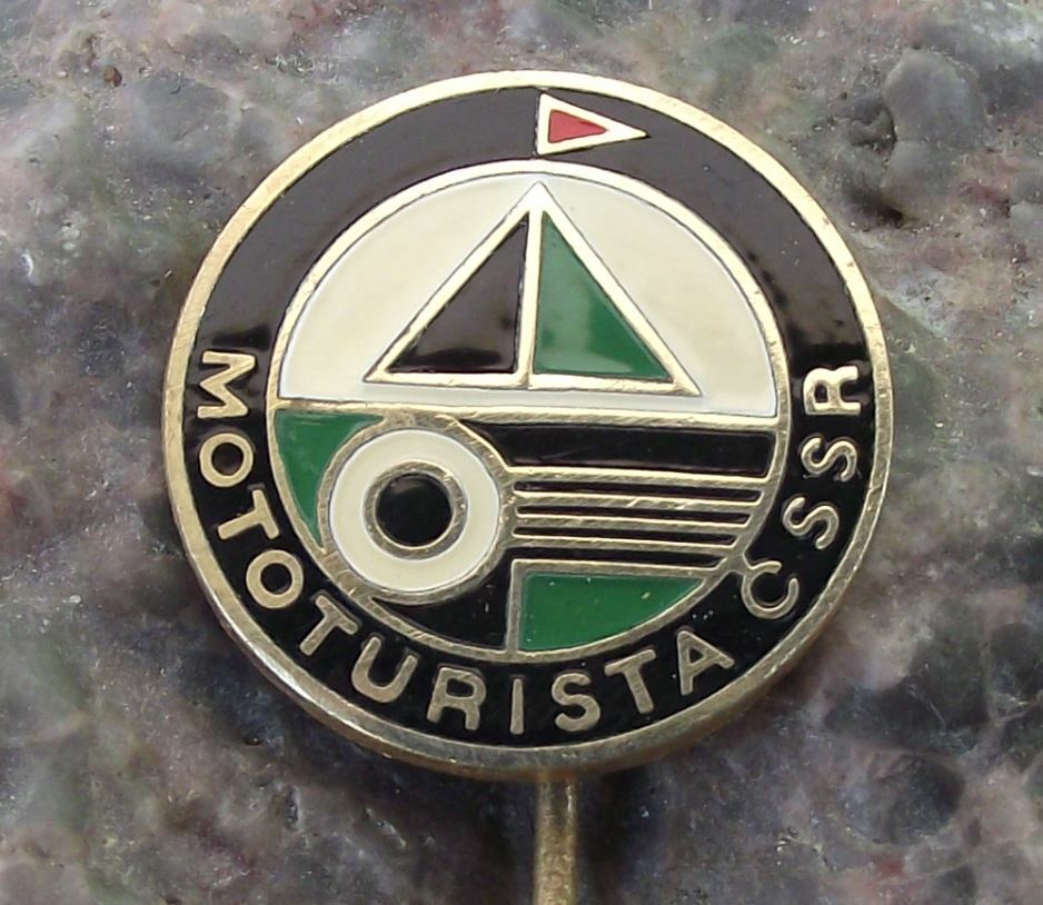Antique Mototurista CSSR Czechoslovakia Motorcycle Motorbike Touring Pin Badge - Badgecrazy
