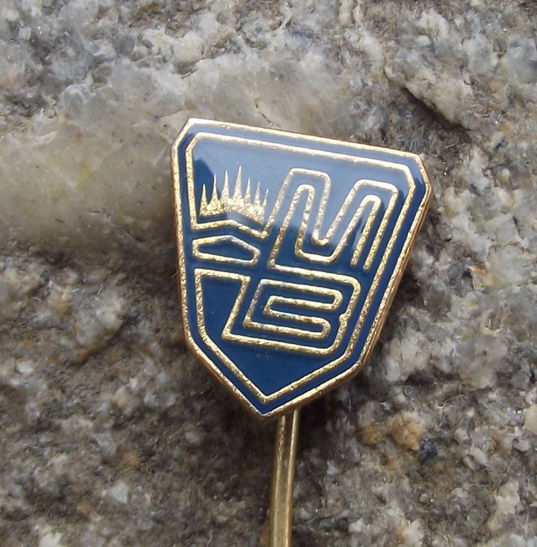 Minerva Boskovice Sewing Machines Czechoslovakia MB Advertising Pin Badge - Badgecrazy