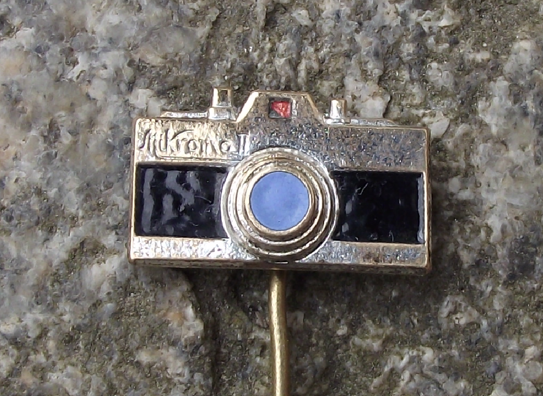 Vintage Meopta Mikroma II 2 16mm Subminiature Spy Camera Pin Badge - Badgecrazy